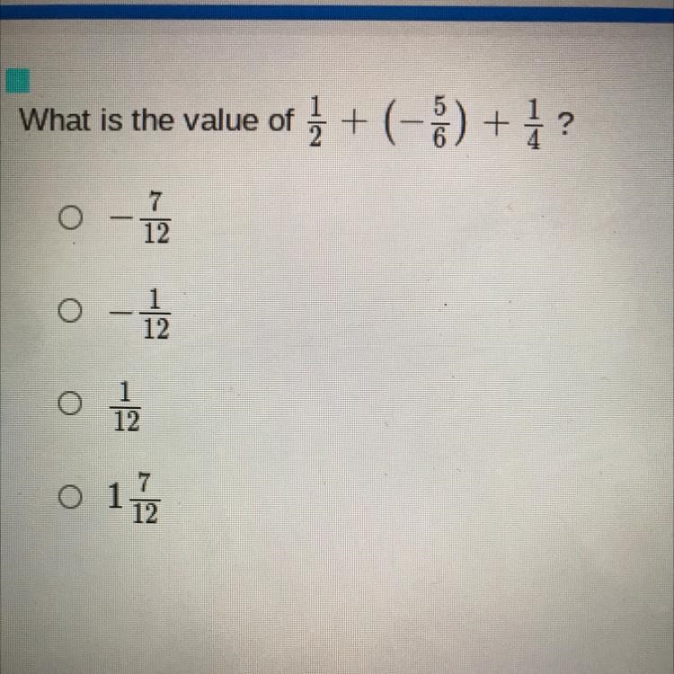 What is the value of 1/2+(-5/6)+1/4-example-1