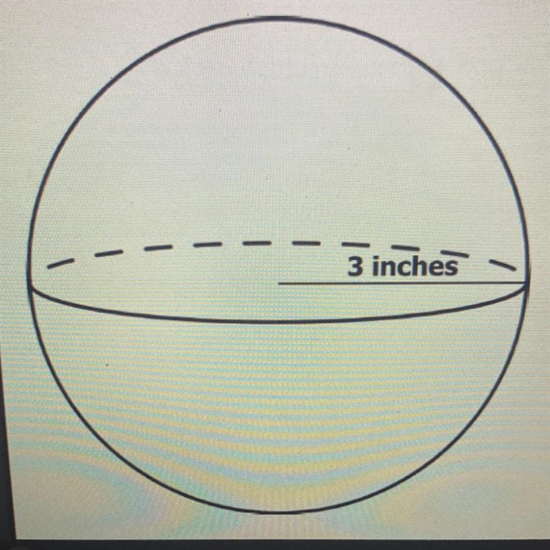 How much air can the basketball hold? With a radius of 3 inches. Round to the nearest-example-1