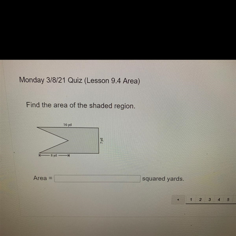 Find the area of the shaded region-example-1