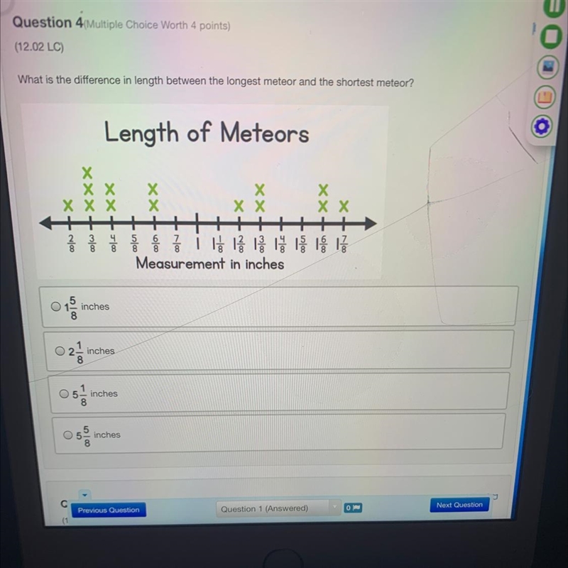 What is the difference in length between the longest meteor and the shortest meteor-example-1