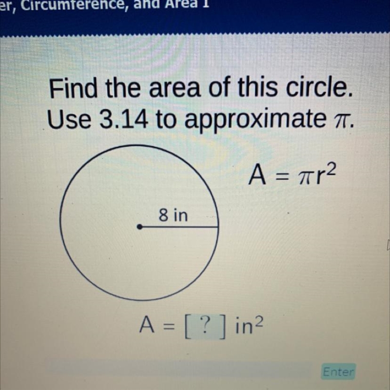 Find the area of the circle-example-1