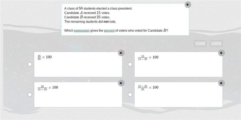 Help quickly!! A class of 50 students elected a class president. Candidate A received-example-1