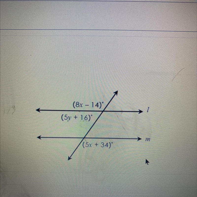 If l || m, find the value of y.-example-1