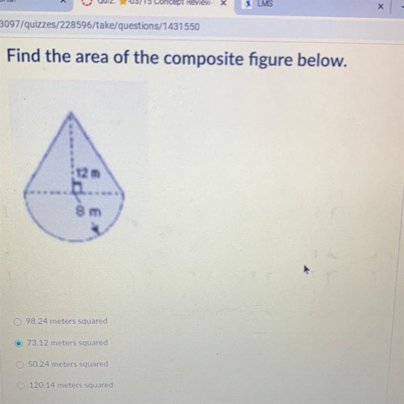 Find the area of the composite figure below.-example-1