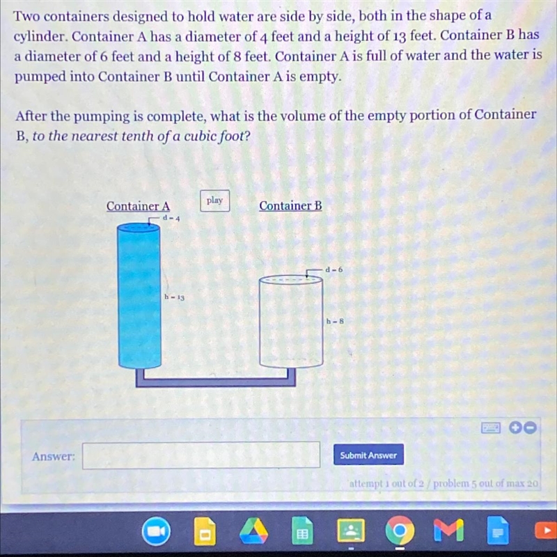 Two containers designed to hold water are side by side, both in the shape of a cylinder-example-1