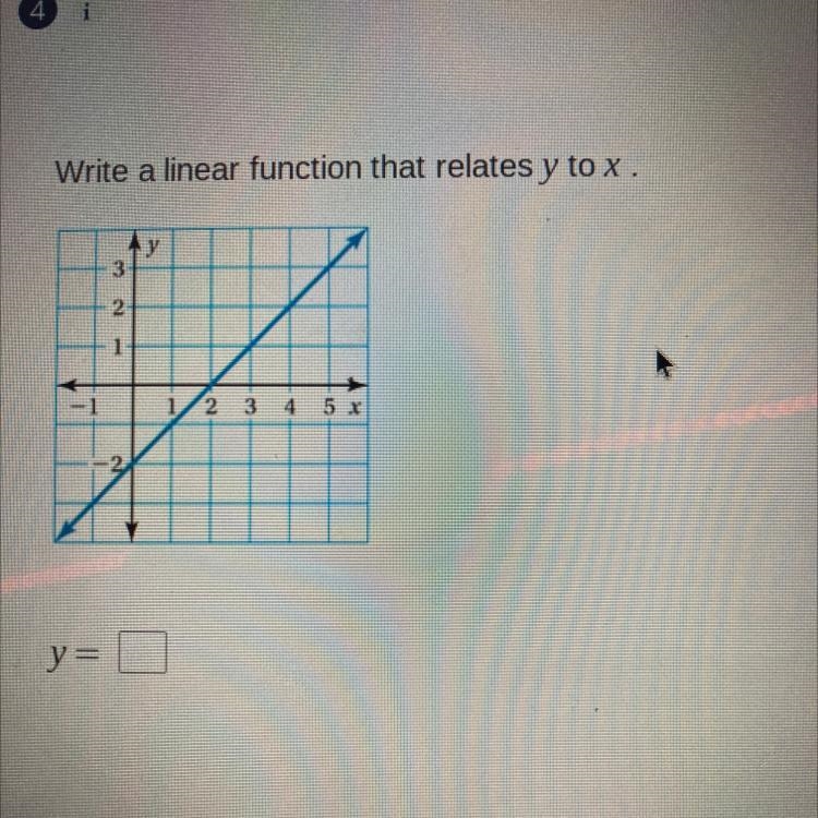 Write a linear function that relates y to x-example-1