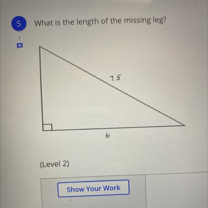 What is the length of the missing leg?-example-1