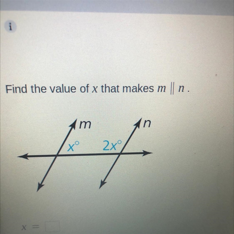 Find the value of x that makes m || n-example-1