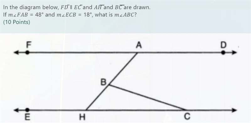 If ∠ = 48° and ∠ = 18°, what is ∠?-example-1