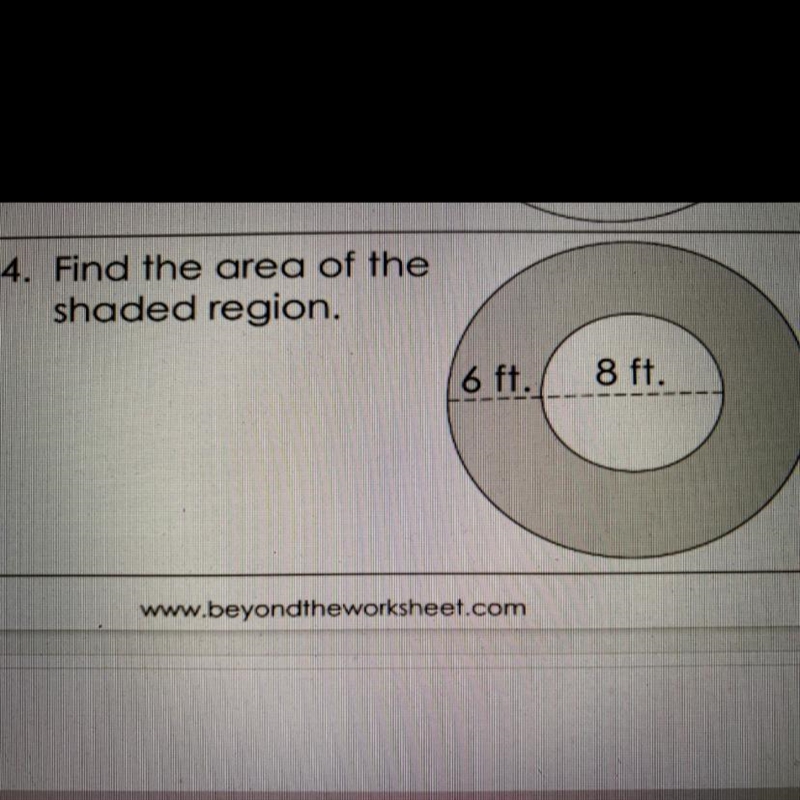 4. Find the area of the shaded region.-example-1