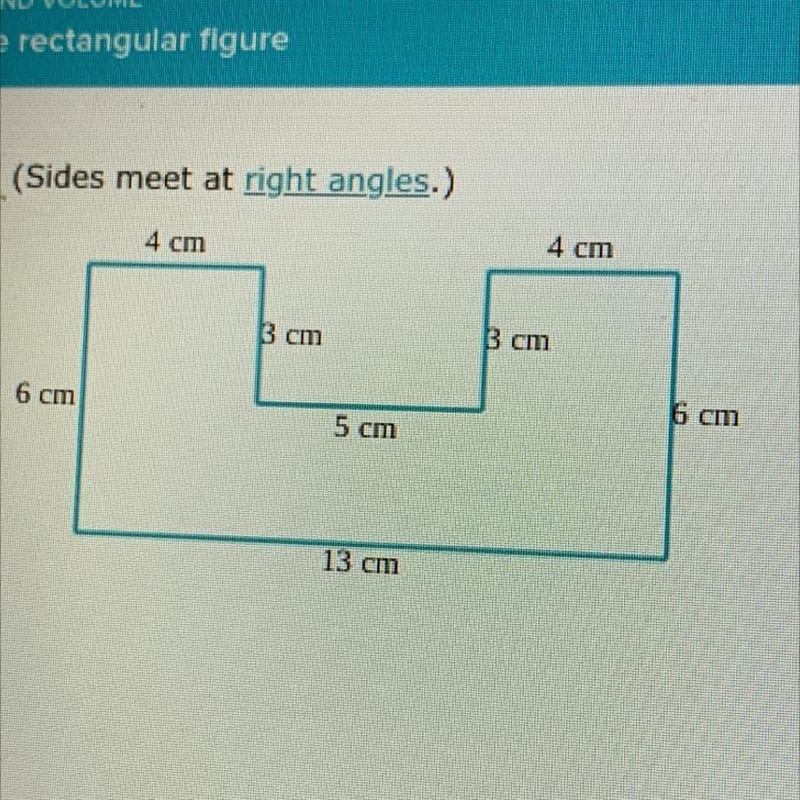 Find the area of the figure. (Sides meet at right angles.)-example-1