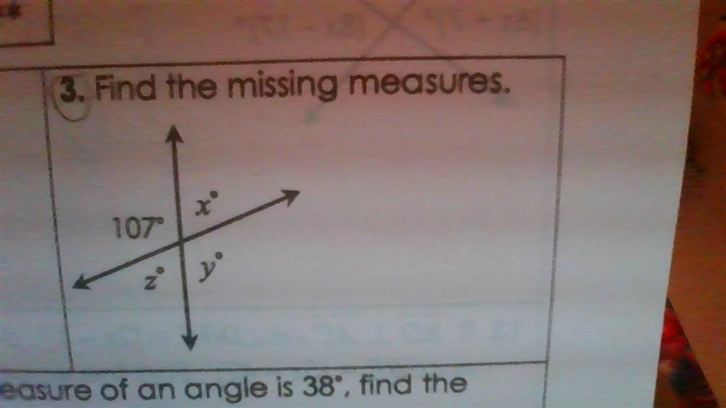 Find the missing measures.-example-1