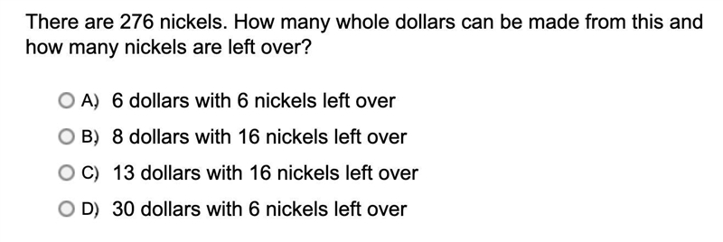 There are 276 nickels. How many whole dollars can be made from this and how many nickels-example-1