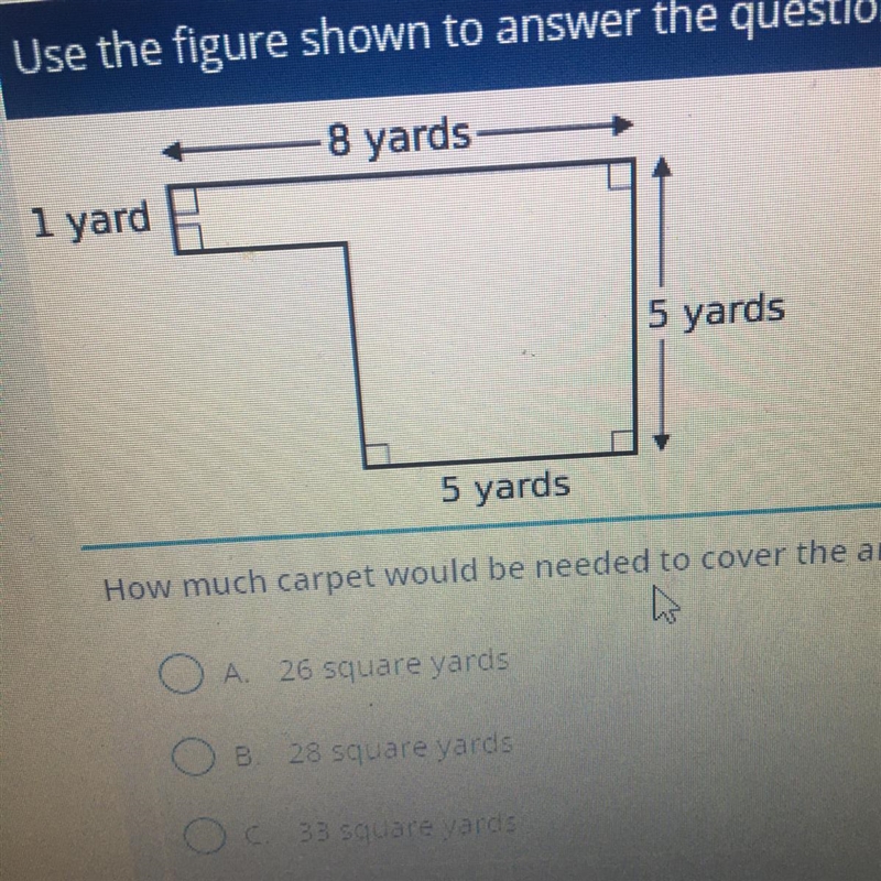 How much carpet would be needed to cover the area in the figure?-example-1