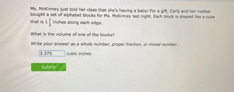 HELPPPPP CAN ANYBODY TELL ME IF 3.375 IS THE ANSWER-example-1