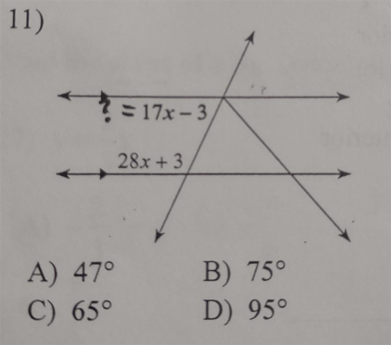 Find the measure of the angle indicated in bold. (?)​-example-1