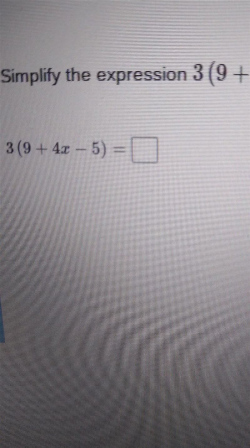 Simplify the expression 3 (9+ 4z - 5) ​-example-1