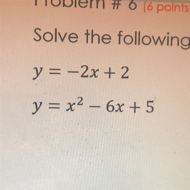 Solve the systems algebraically please help :(-example-1