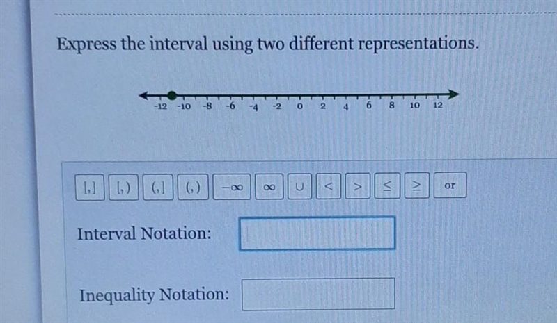 What's the intervoluntation and inequality notation​-example-1