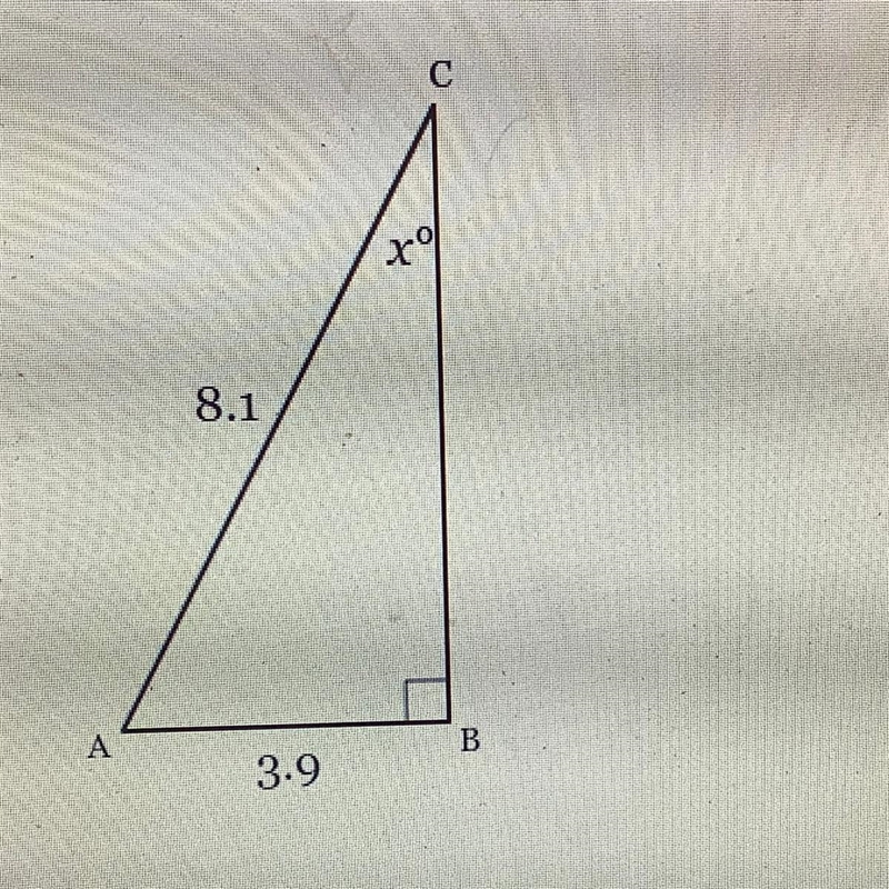 Solve for x. Round to the nearest tenth of a degree, if necessary. I need help- What-example-1