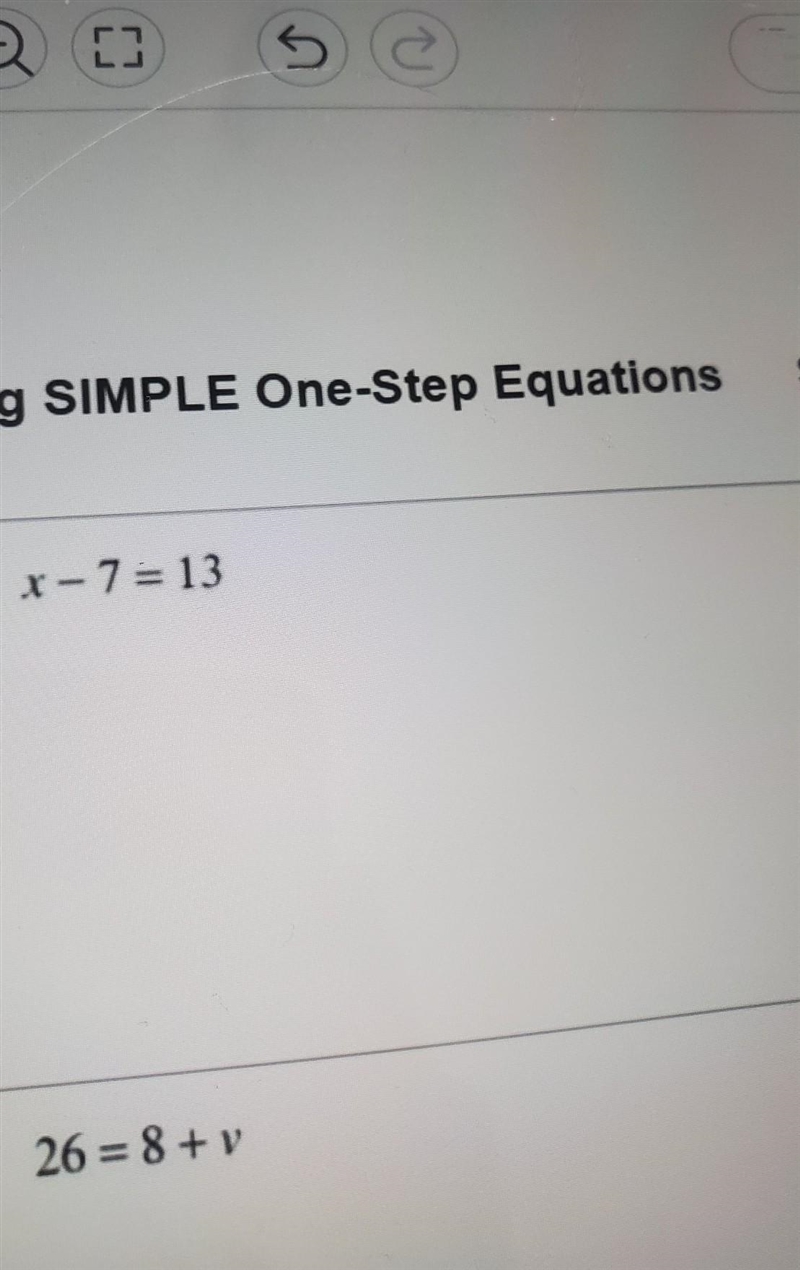 X-7=13 one step equation​-example-1