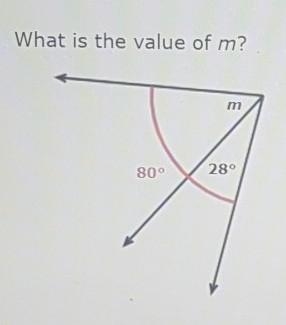 What is the value of m?​ __°-example-1