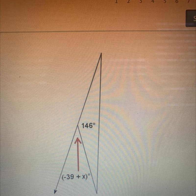 Find the value of x. A) 71 B) 72 C)73 D)75-example-1