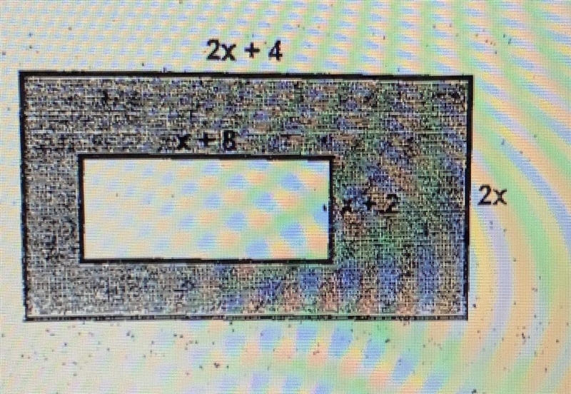 Write a polynomial that represents the area of the shaded region-example-1