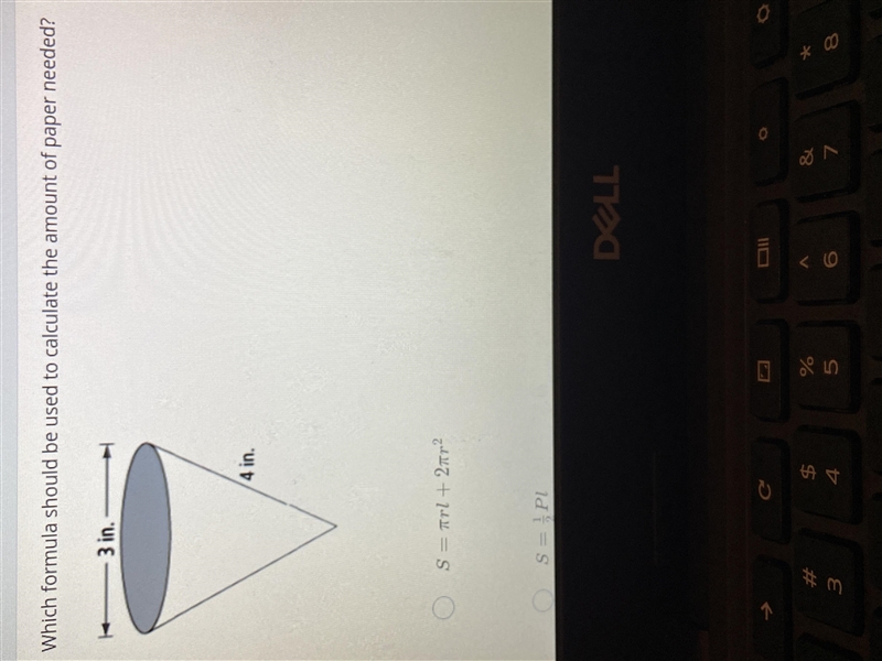 Which formula should be used to calculate the amount of paper needed?-example-1