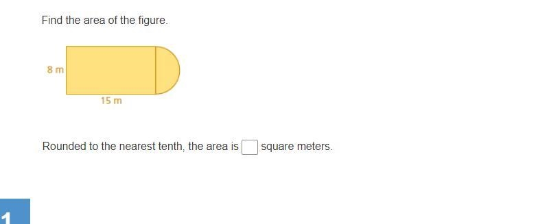 Help me Asap Please. Find the area of the figure.Rounded to the nearest tenth, the-example-1