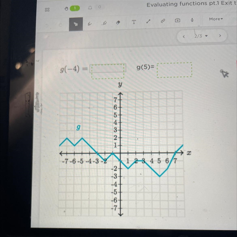 G(-4) and g(4)= Using the graph-example-1