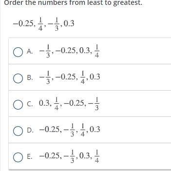 Order the numbers from least to greatest.-example-1