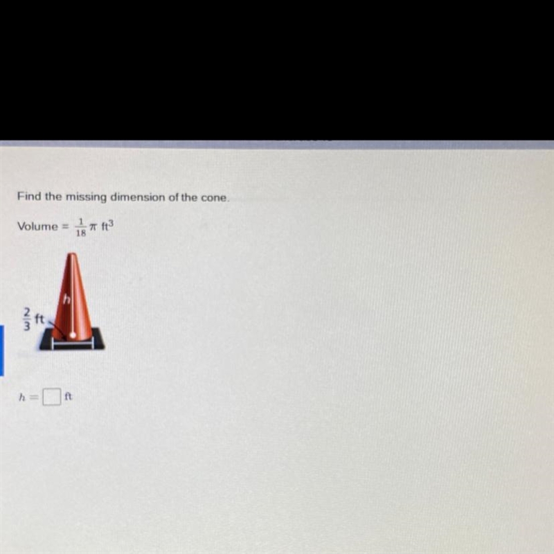 Find the missing dimension of the cone-example-1