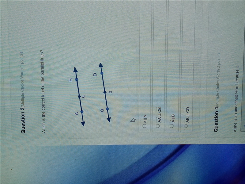 Which is the correct labor for the parallel lines-example-1