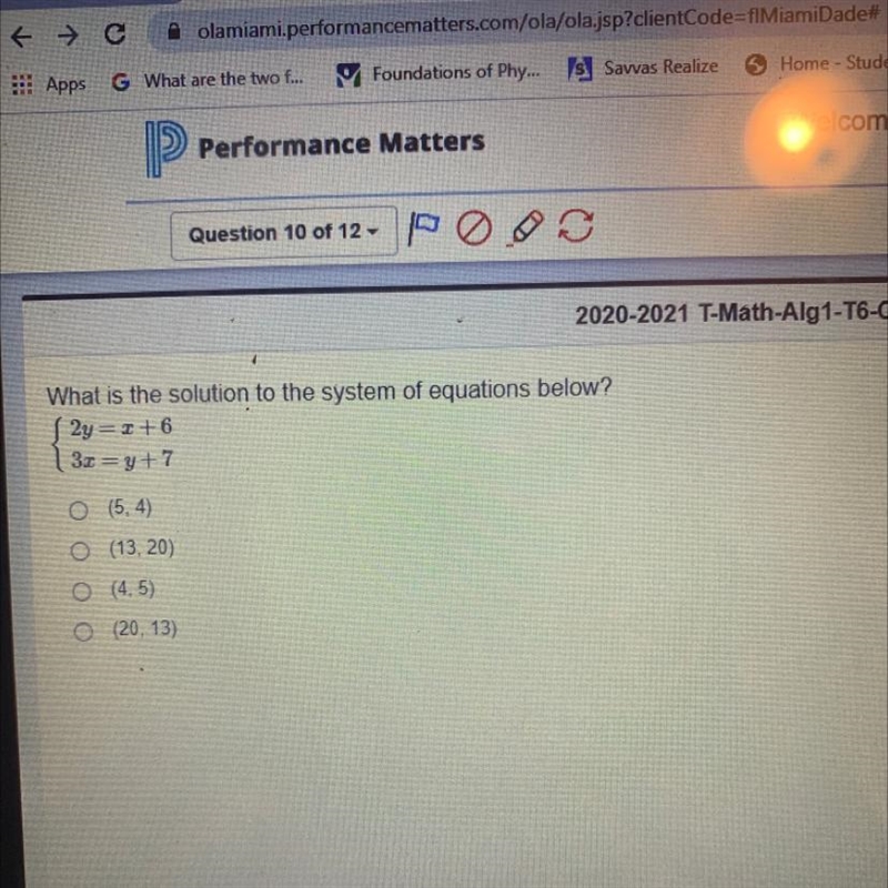 What is the solution to the systems of equations below?-example-1