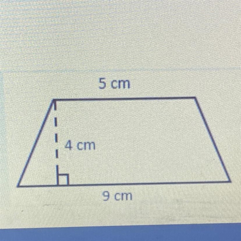 Find the area of the trapezoid. A=1/2h(b+b)-example-1