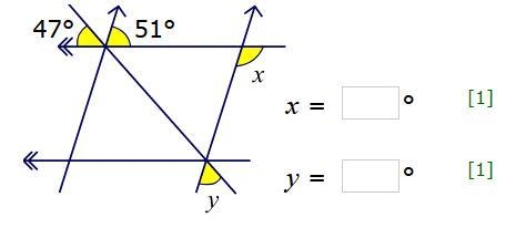 Find angles X and Y for the question-example-1