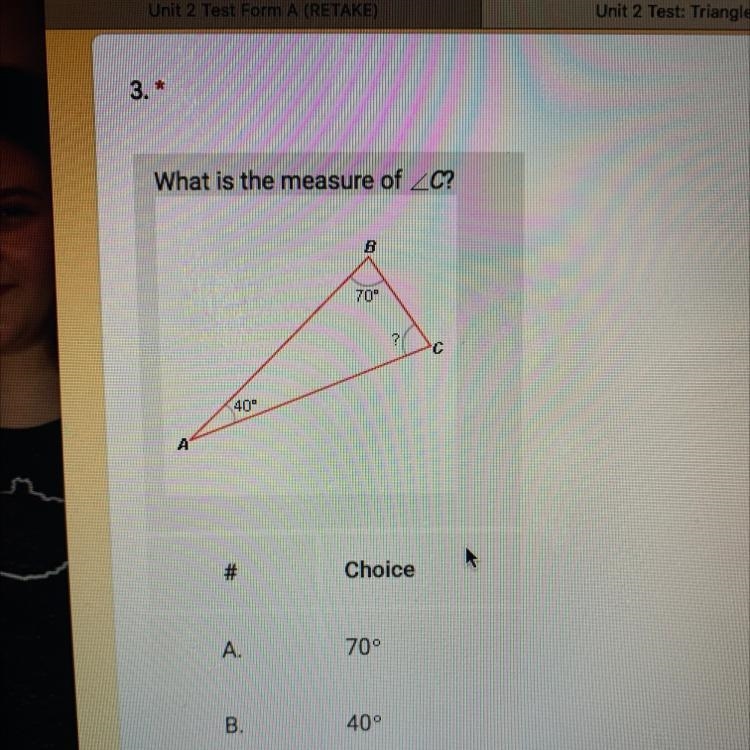 What is the measure of _C? i B Untiti 70" c 404 А Wireless cs_CIMG. # Choice-example-1