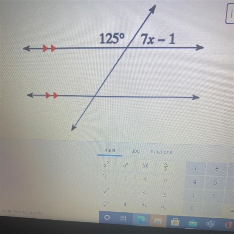 Find the value of x-example-1