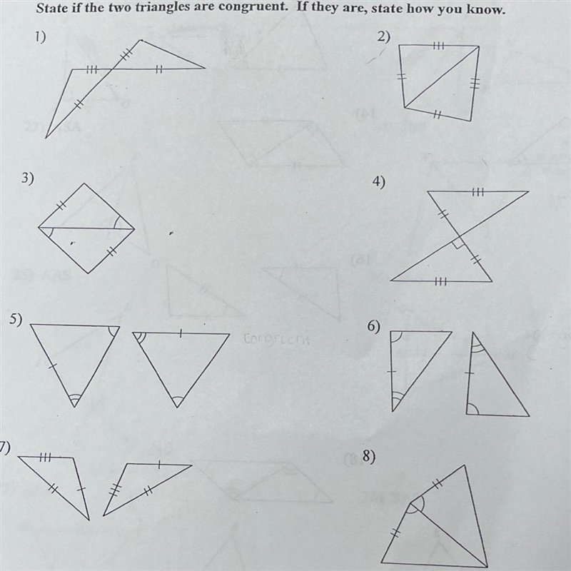 Please help I do not understand what they are asking me!- Triangle Congruence State-example-1