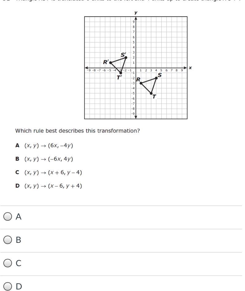 PLEASE HELP THIS IS A MAJOR GRADE FOR ME!!!! 31 Triangle RST is translated 6 units-example-1