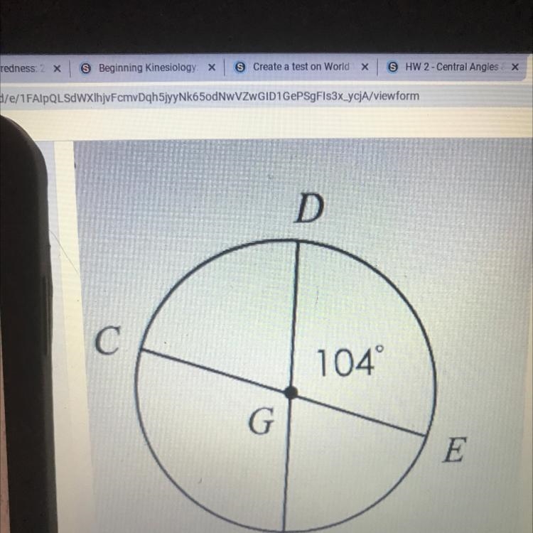 Find the following arc measure-example-1