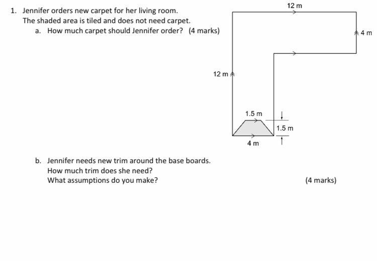 KPLEASE SOMEONE SOLVE B) I ALREADY KNOW 1. A) Is 75.875m^2-example-1