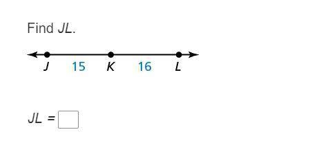 GEOMETRY: Find JL of the line.-example-1