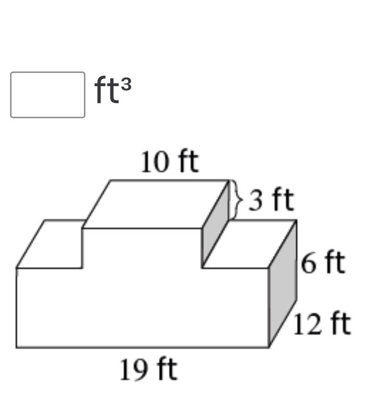 This figure is made up of two rectangular prisms. What is the volume of the figure-example-1