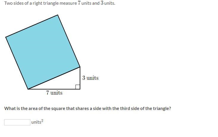 PLEASE HELP 35 POINTS Two sides of a right triangle measure 777 units and 333 units-example-1