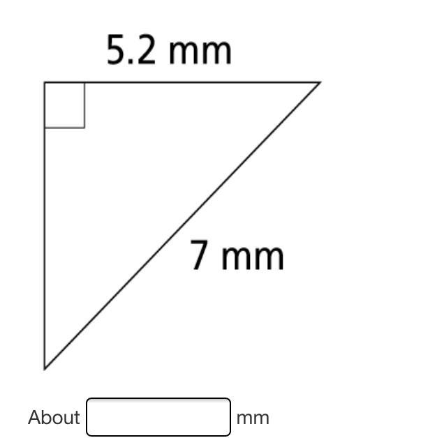 Find the missing side length to the nearest tenth of a millimeter. Please help I'm-example-1