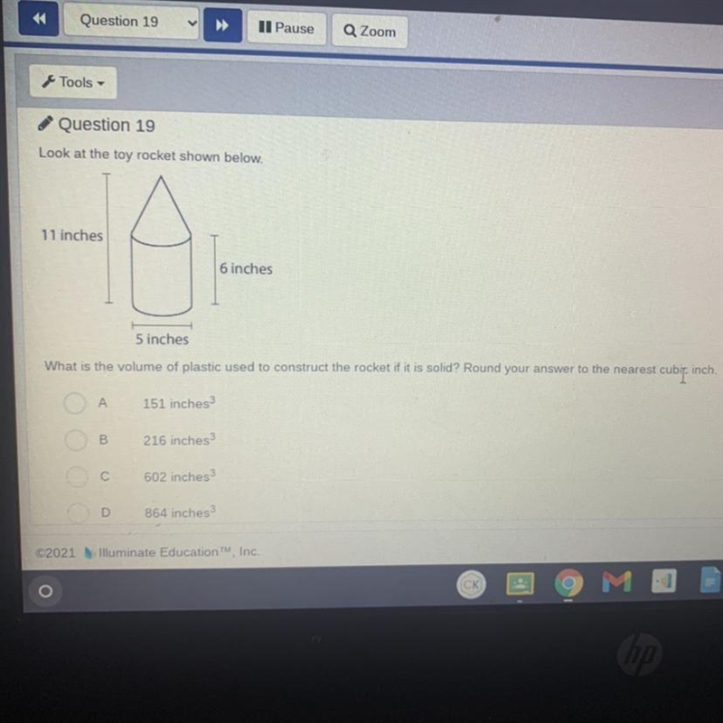 What is the volume of the plastic rocket???-example-1