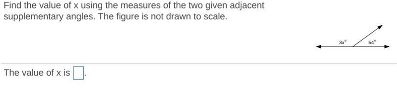 Find the value of x using the measures of the two given adjacent supplementary angles-example-1