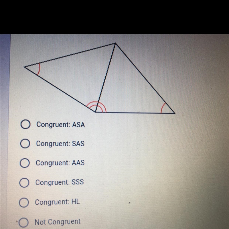 Are the triangles congruent? If so, then justify your answer.-example-1